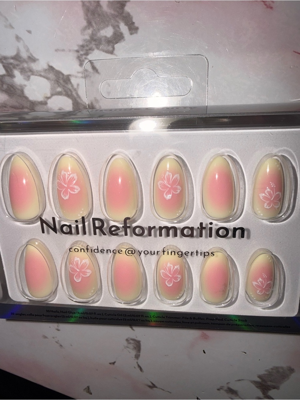 Nail Reformation Ombre Pink & Cream Press-On Nails
